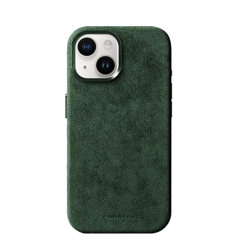 iPhone 15 Alcantara Case - British Green