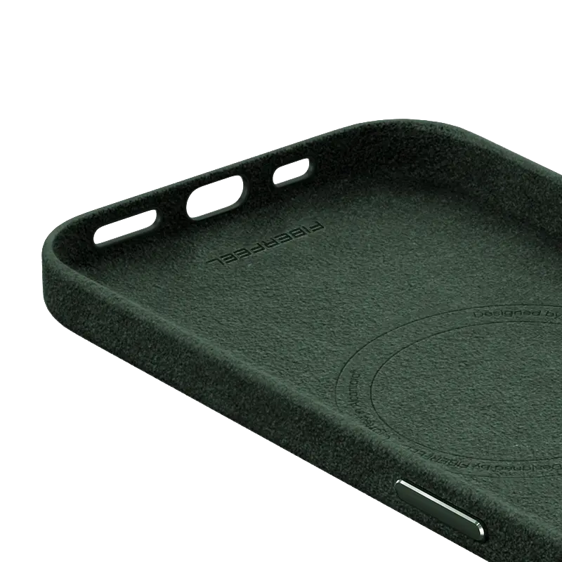 iPhone 15 Pro Alcantara Case - British Green