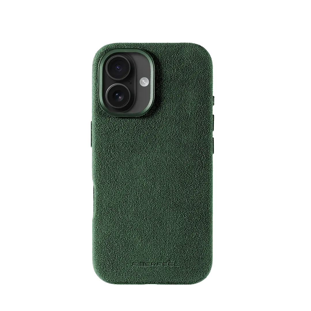 iPhone 16 Alcantara Case - British Green