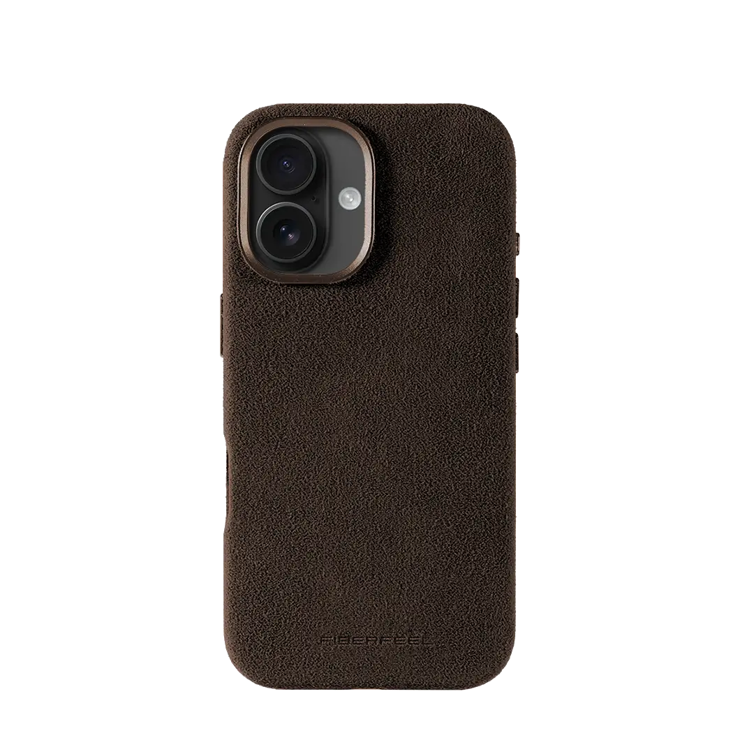 iPhone 16 Alcantara Case - Espresso Brown