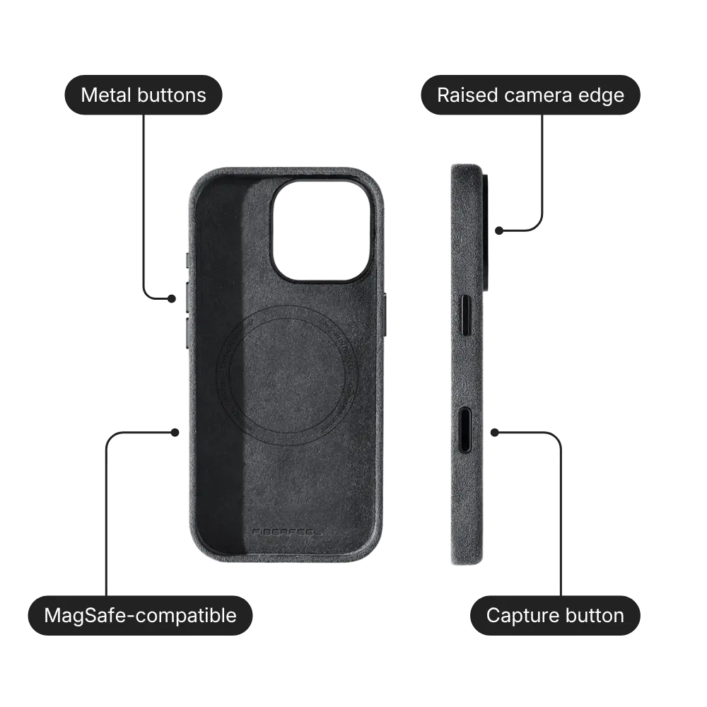 iPhone 16 Pro Alcantara Case - Graphite Grey