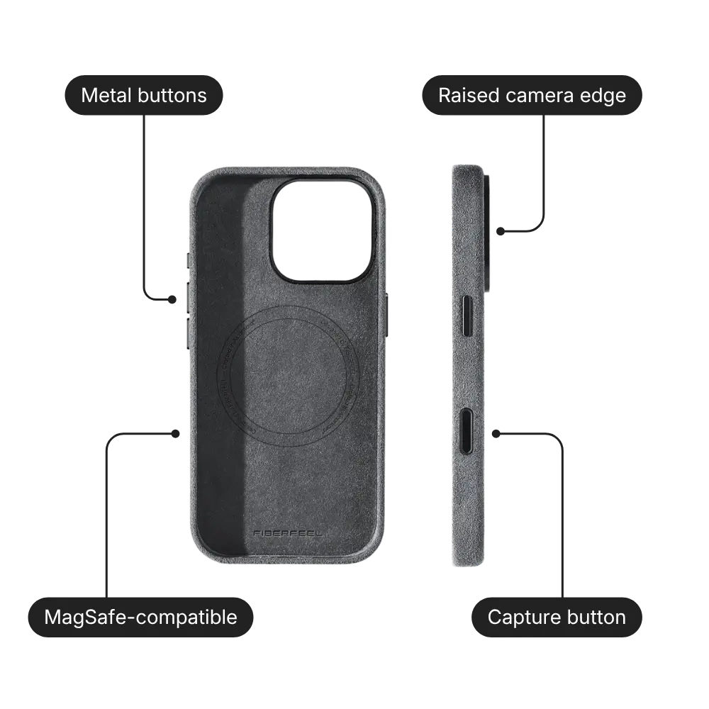 iPhone 16 Pro Alcantara Case - Concrete Grey
