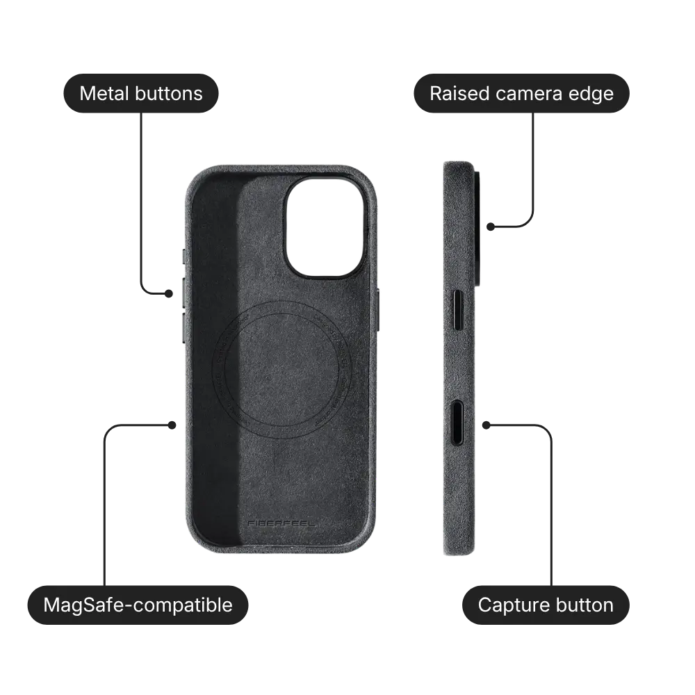 iPhone 16 Alcantara Case - Graphite Grey