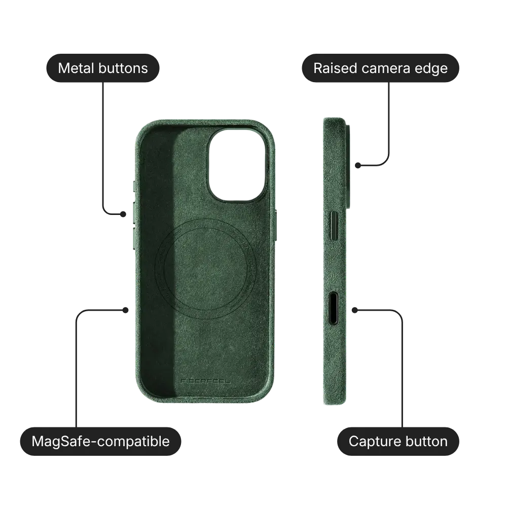 iPhone 16 Alcantara Case - British Green