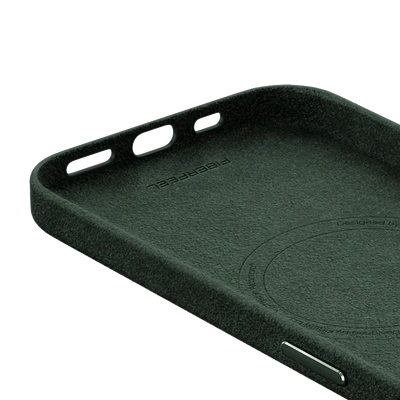 iPhone 15 Alcantara Case - British Green