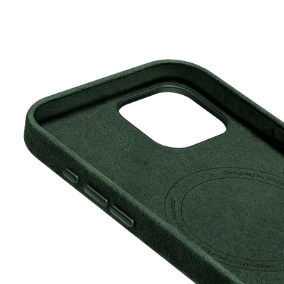 iPhone 15 Alcantara Case - British Green