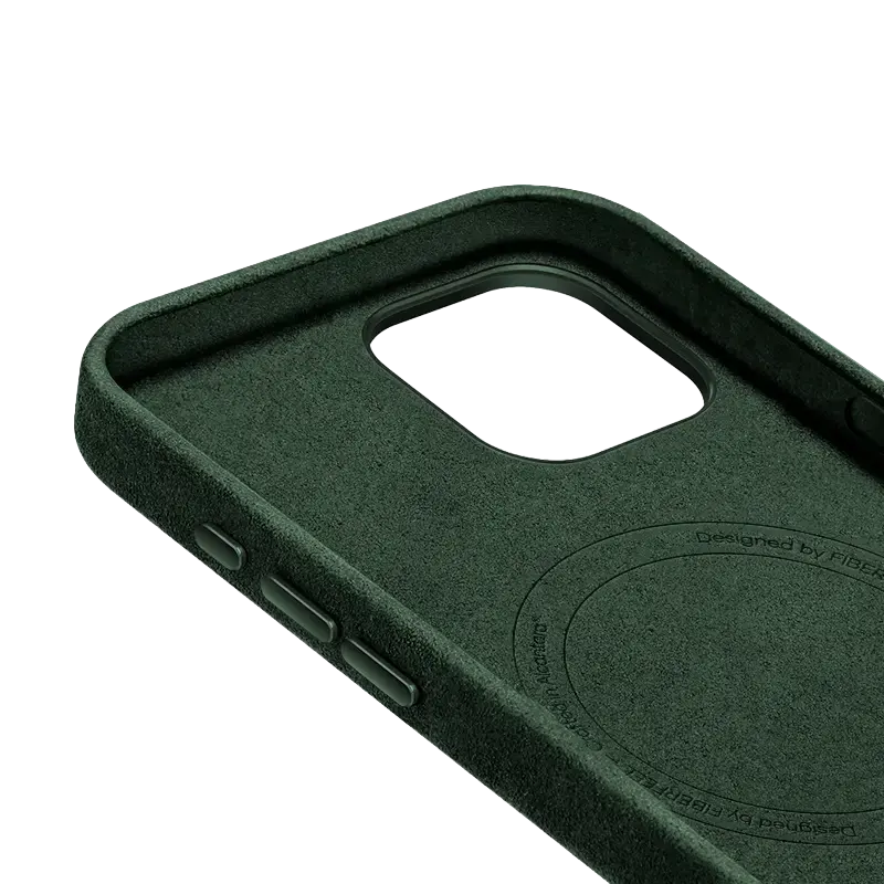 iPhone 15 Alcantara Case - British Green