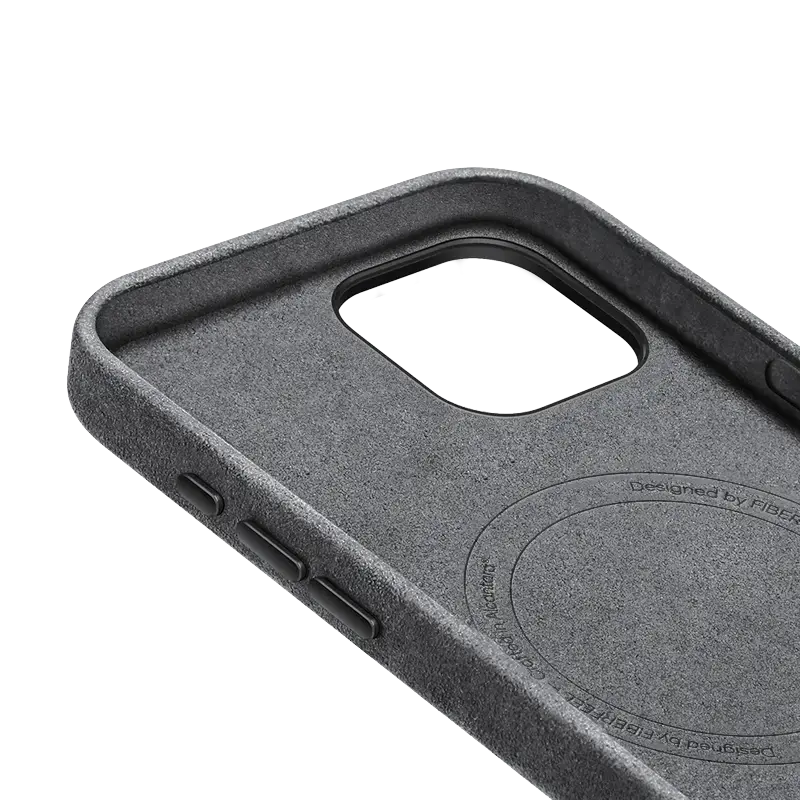 iPhone 15 Alcantara Case - Concrete Grey