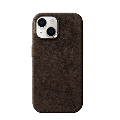 iPhone 15 Alcantara Case - Espresso Brown