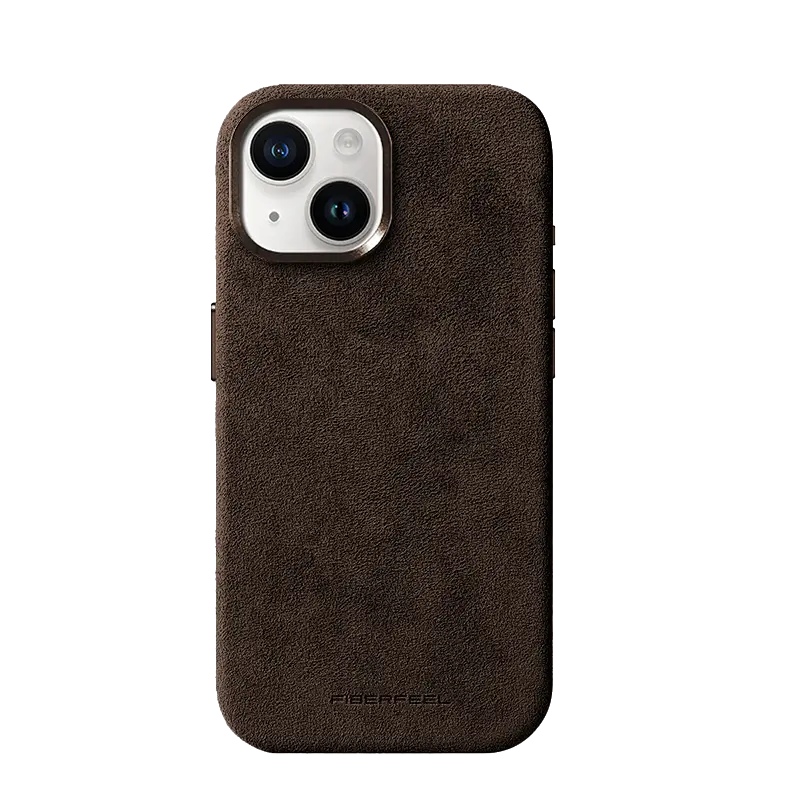 iPhone 15 Alcantara Case - Espresso Brown