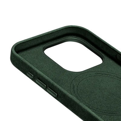 iPhone 15 Pro Alcantara Case - British Green