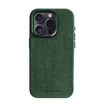 iPhone 15 Pro Max Alcantara Case - British Green