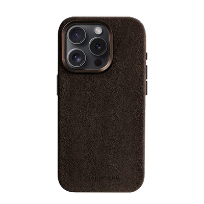 iPhone 15 Pro Max Alcantara Case - Espresso Brown