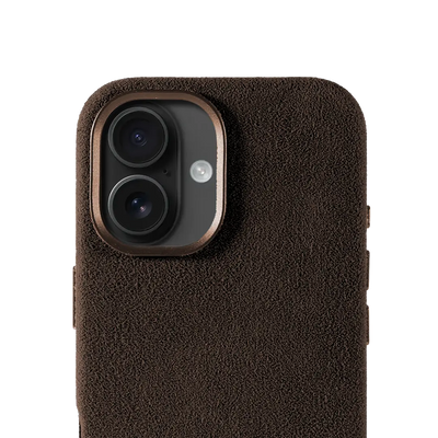 iPhone 16 Alcantara Case - Espresso Brown
