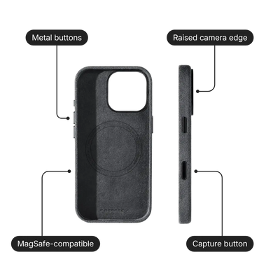 iPhone 16 Pro Alcantara Case - Graphite Grey
