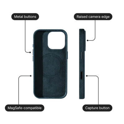 iPhone 16 Pro Max Alcantara Case - Deep Navy