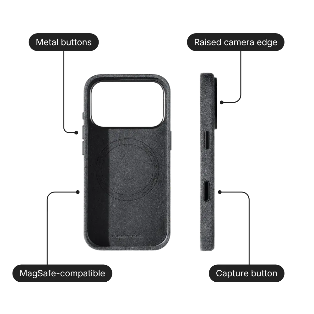 iPhone 17 Pro Alcantara Case - Graphite Grey