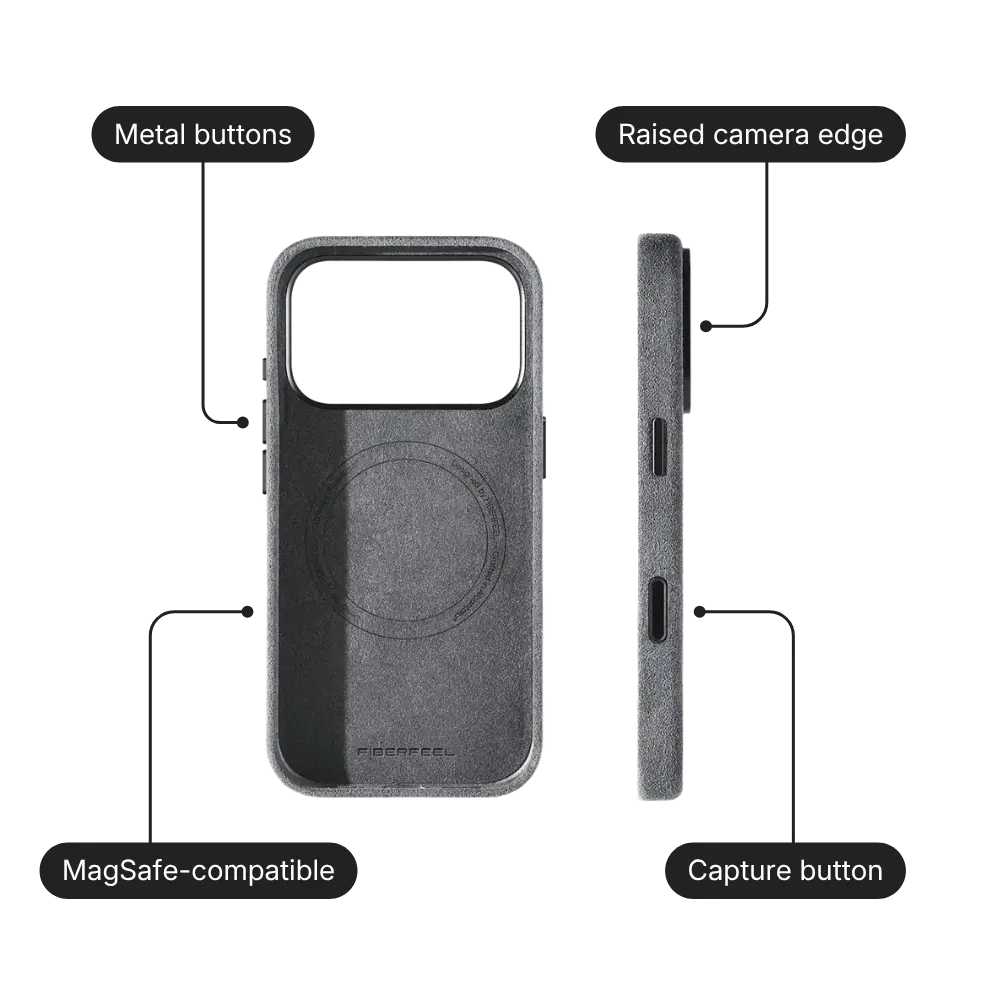 iPhone 17 Pro Alcantara Case - Concrete Grey