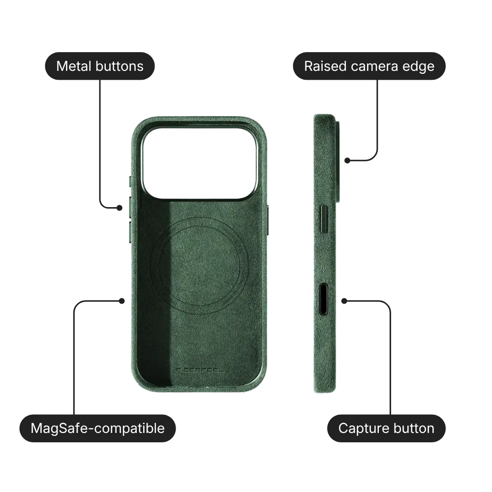 iPhone 17 Pro Alcantara Case - British Green