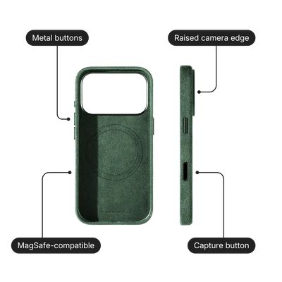 iPhone 17 Pro Max Alcantara Case - British Green
