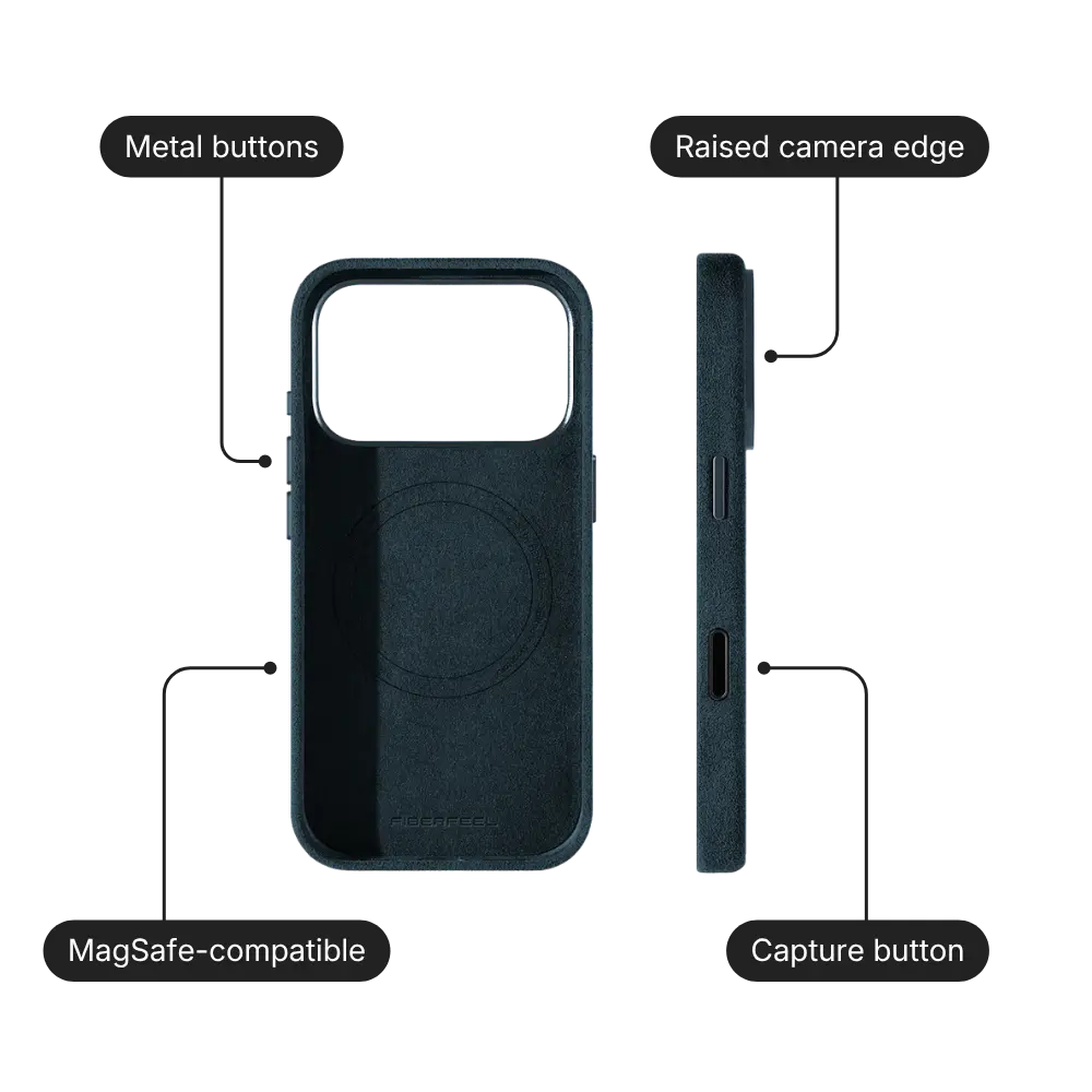 iPhone 17 Pro Alcantara Case - Deep Navy