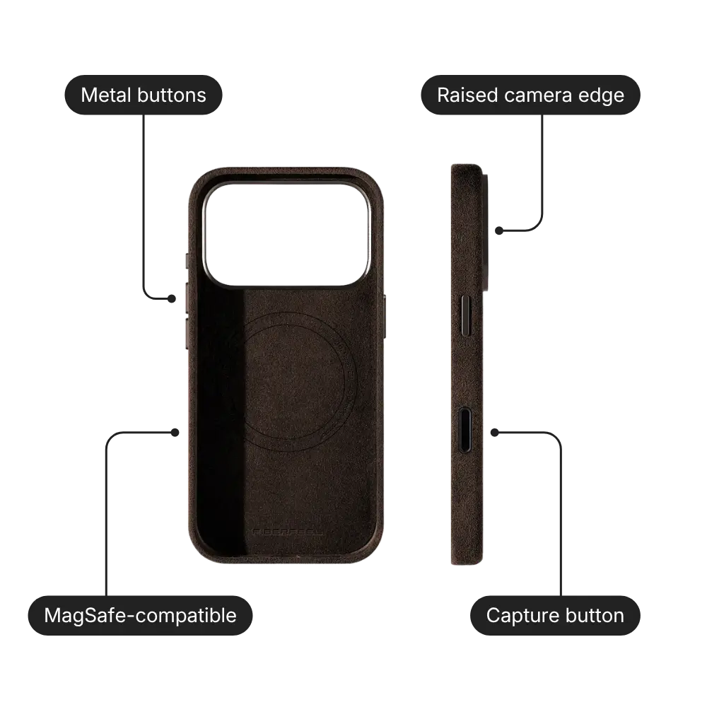 iPhone 17 Pro Alcantara Case - Espresso Brown
