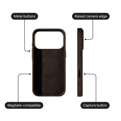 iPhone 17 Pro Max Alcantara Case - Espresso Brown