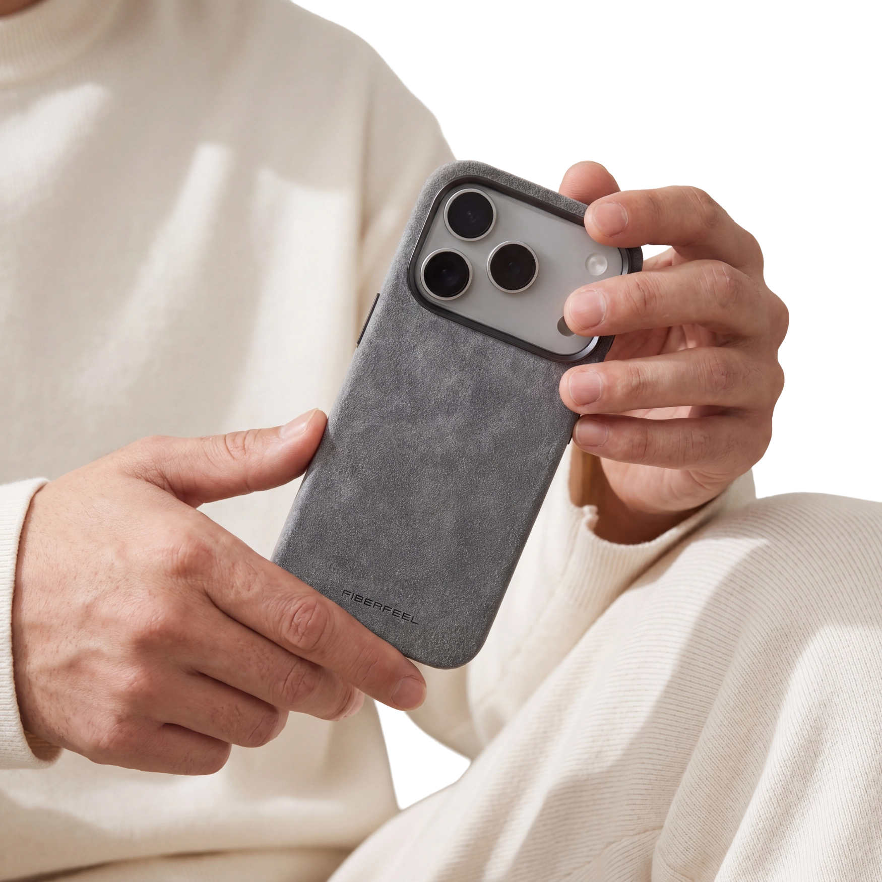 iPhone 17 Pro Alcantara Case - Concrete Grey