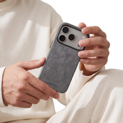 iPhone 17 Pro Max Alcantara Case - Concrete Grey